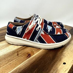 Ariat Hilo Chimayo Cristo Navy Women's Size 6 B Slip-On Shoes 10042515